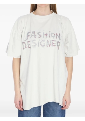 Balenciaga distressed cotton shirt - White