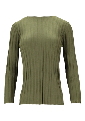 La-Rose ribbed long-sleeve top - Green