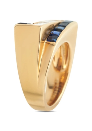 Oscar Heyman diamond sapphire ring - Gold