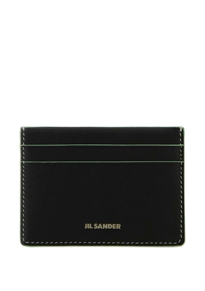 Jil Sander logo-detail leather card holder - Black