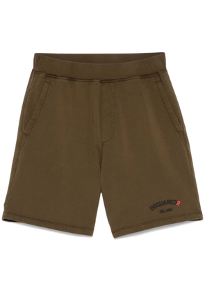 DSQUARED2 cotton track shorts - Green