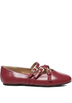 Michael Michael Kors buckled-straps ballet flats - Red
