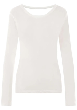 Yohji Yamamoto cut-out cotton top - White