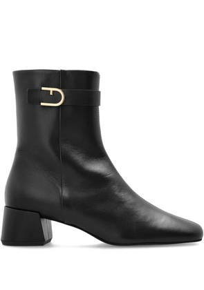 Furla buckle-fastening block-heel boots - Black