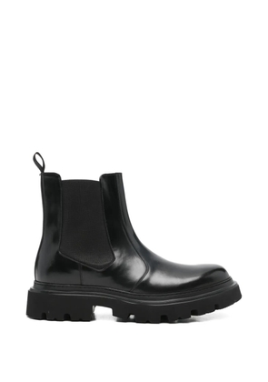 Corneliani platform pull-tab Chelsea boots - Black