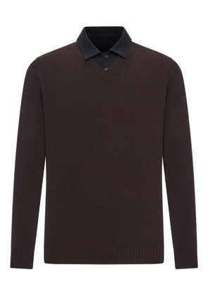 Roberto Collina cotton-piquet polo shirt - Brown