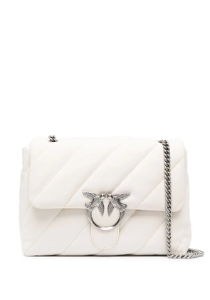 PINKO Love quilted shoulder bag - White