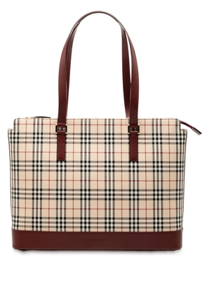 Burberry Pre-Owned 2000-2017 House Check Canvas tote bag - Brown