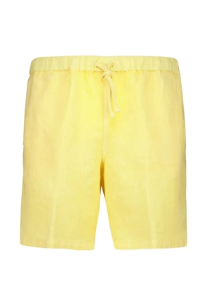 120% Lino drawstring-waist bermuda shorts - Yellow