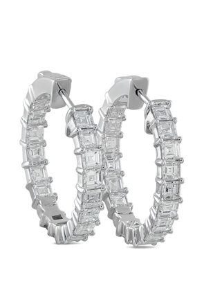 LB Exclusive diamond hoop earrings - Silver