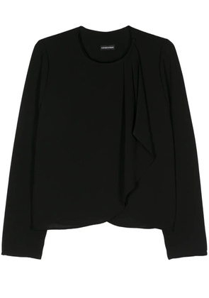 Emporio Armani Armure crepe wrap jacket - Black