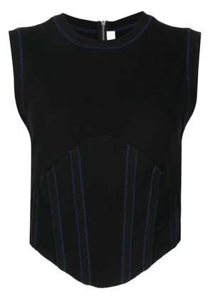 Dion Lee fine-ribbed corset tank top - Black