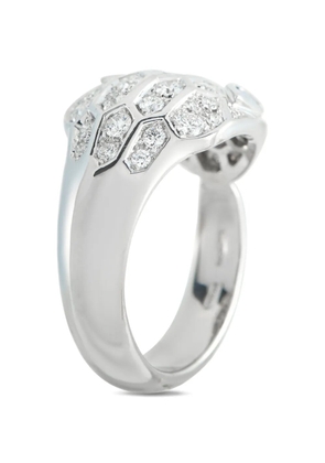 Bvlgari Pre-Owned diamond and sapphire ring - Silver