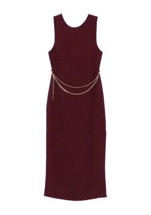 TWINSET chain-embellished sleeveless midi dress - Red