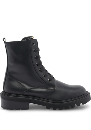Via Roma 15 50mm lace-up zip boots - Black