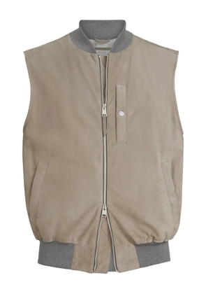 Brunello Cucinelli suede chest-pocket gilet - Neutrals