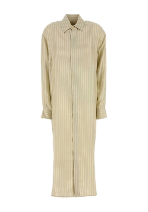 Le Kasha striped-silk shirt dress - Neutrals