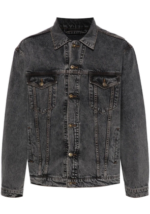 Y/Project logo-patch denim jacket - Grey
