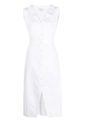 Alexander McQueen V-neck sleeveless dress - White