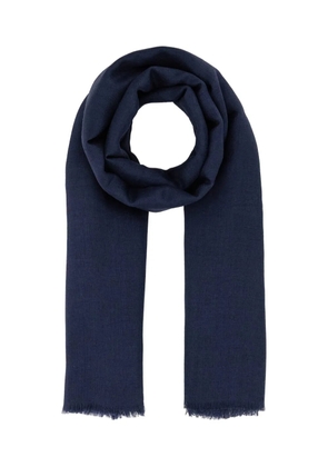 Weekend Max Mara fringed linen scarf - Blue