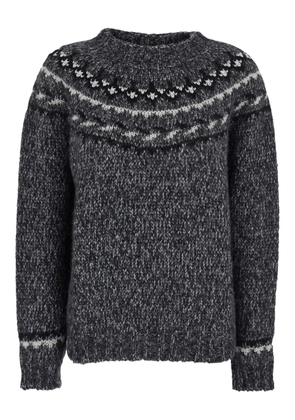 P.A.R.O.S.H. Mouline fair isle-pattern sweater - Black