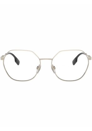 Burberry Eyewear Erin check-trim glasses - Gold
