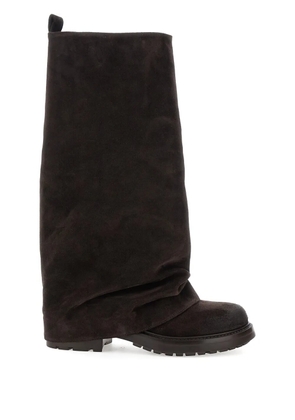 strategia shoes Kayla multilayer rounded toe boots - Brown