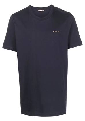 Marni logo-print cotton T-shirt - Blue