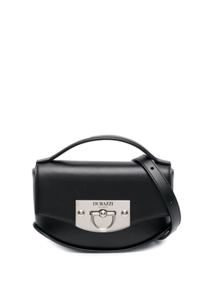 Durazzi Milano flip-lock leather shoulder bag - Black