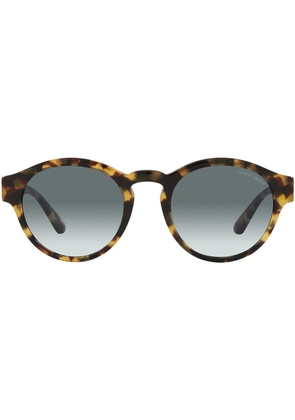 Giorgio Armani tortoiseshell-effect round-frame sunglasses - Brown