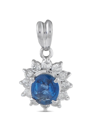 LB Exclusive sapphire and diamond embellished pendant - Silver