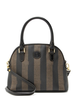 Fendi Pre-Owned Pequin Dome stripe tote bag - Black