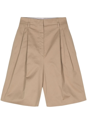 Prada pleat-detail shorts - Brown