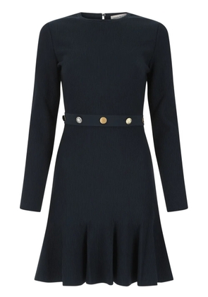 Alexander McQueen ribbed-knit mini dress - Blue
