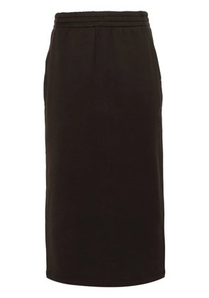Prada cotton jersey midi skirt - Brown