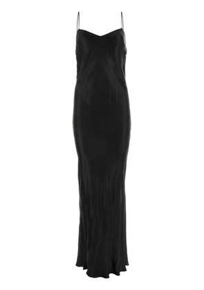 Saint Laurent cowl-effect silk slip dress - Black