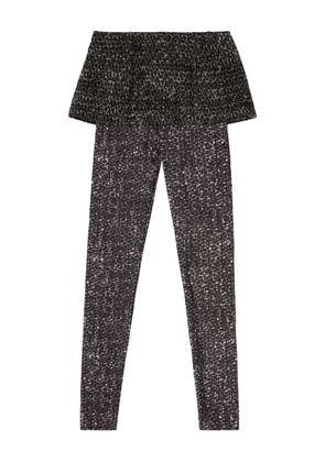 Diesel textured-panelled leggings - Grey