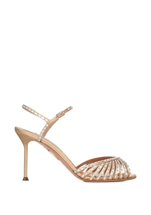 Aquazzura Hold Me embellished stiletto sandals - Neutrals