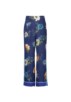 Borgo De Nor Jamie floral stripe trousers - Blue