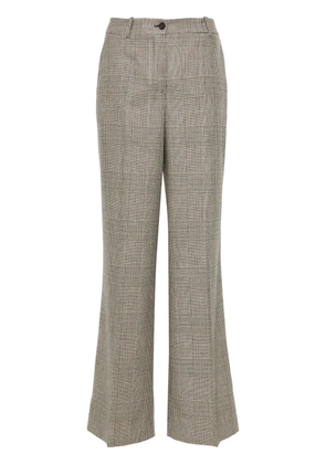 P.A.R.O.S.H. checked flared trousers - Neutrals
