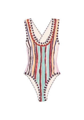 ALEMAIS scoop-neck swimsuit - Neutrals
