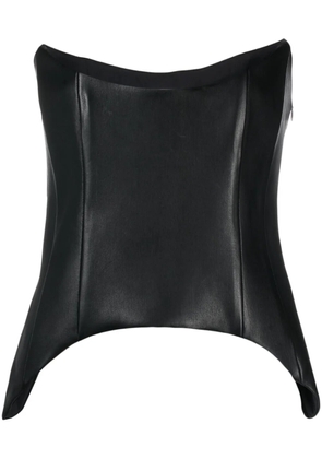 Mônot leather bustier top - Black