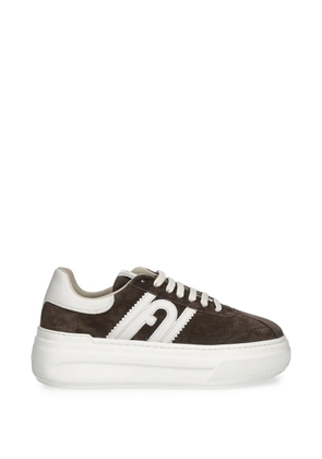 Furla logo trainers - Brown