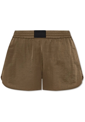 Helmut Lang logo-appliqué boxer shorts - Brown