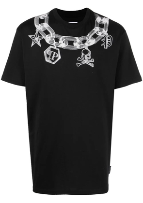 Philipp Plein necklace print T-shirt - Black