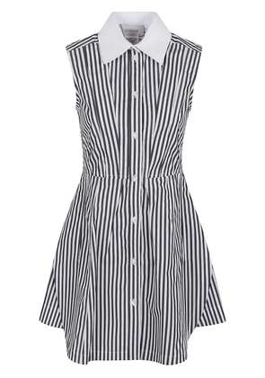 Sportmax striped button-up dress - Black