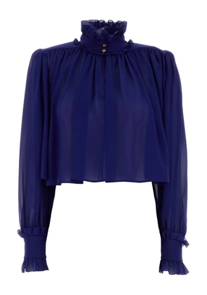 Chloé ruffled georgette blouse - Blue