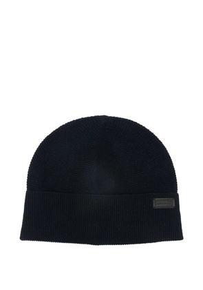 Canali logo-patch beanies - Blue