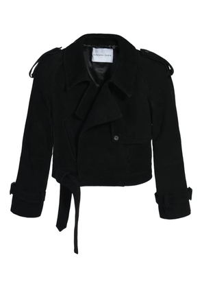 Susanna Chow Natasha belted suede Jacket - Black