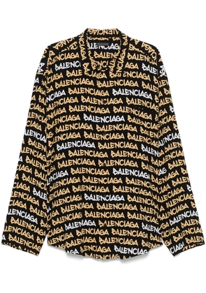 Balenciaga logo-print shirt - Black